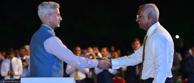 Maldives President, India External Affairs Minister Launch Hanimaadhoo International Airport Project