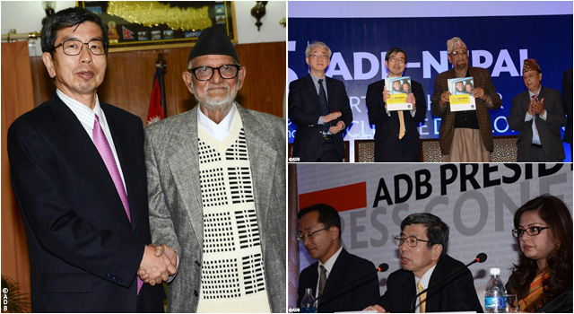 Photos from ADB President Nakao's visit to Nepal from Asian Development Bank's Facebook page.